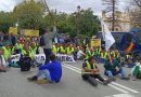 Agricultores de Arahal, golpeados en la manifestación de Sevilla