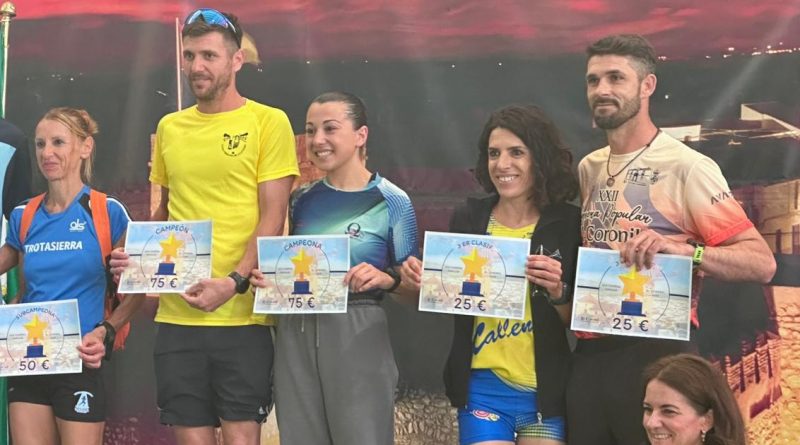 Alejandra Brenes y Daniel Suárez, campeona y subcampeón de la popular de El Coronil