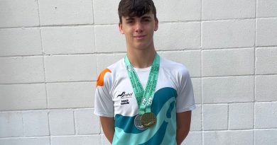Póker de medallas para el nadador del Natación Arahal Fernando González